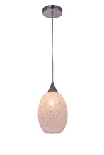 Elegant LDPD2034 - Glacia Collection Pendant D6in H11in Lt:1 Clear Acrylic Finish