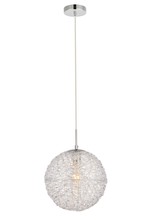 Elegant LDPD2066 - Lilou Collection Pendant D11.4 H12.3 Lt:1 Chrome and Clear Finish