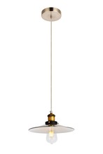 Elegant LDPD2106 - Piers Collection Pendant D10.2 H4.5 Lt:1 Burnished Nickel Brass and frosted white ins