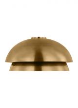 Visual Comfort & Co. Modern Collection SLFM13627NB - The Shanti Large Damp Rated 1-Light Integrated Dimmable LED Ceiling Flushmount in Natural Brass