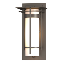 Hubbardton Forge - Canada 305992-SKT-77-GG0066 - Banded with Top Plate Small Outdoor Sconce