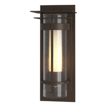 Hubbardton Forge - Canada 305996-SKT-75-ZS0654 - Torch  Seeded Glass Small Outdoor Sconce with Top Plate