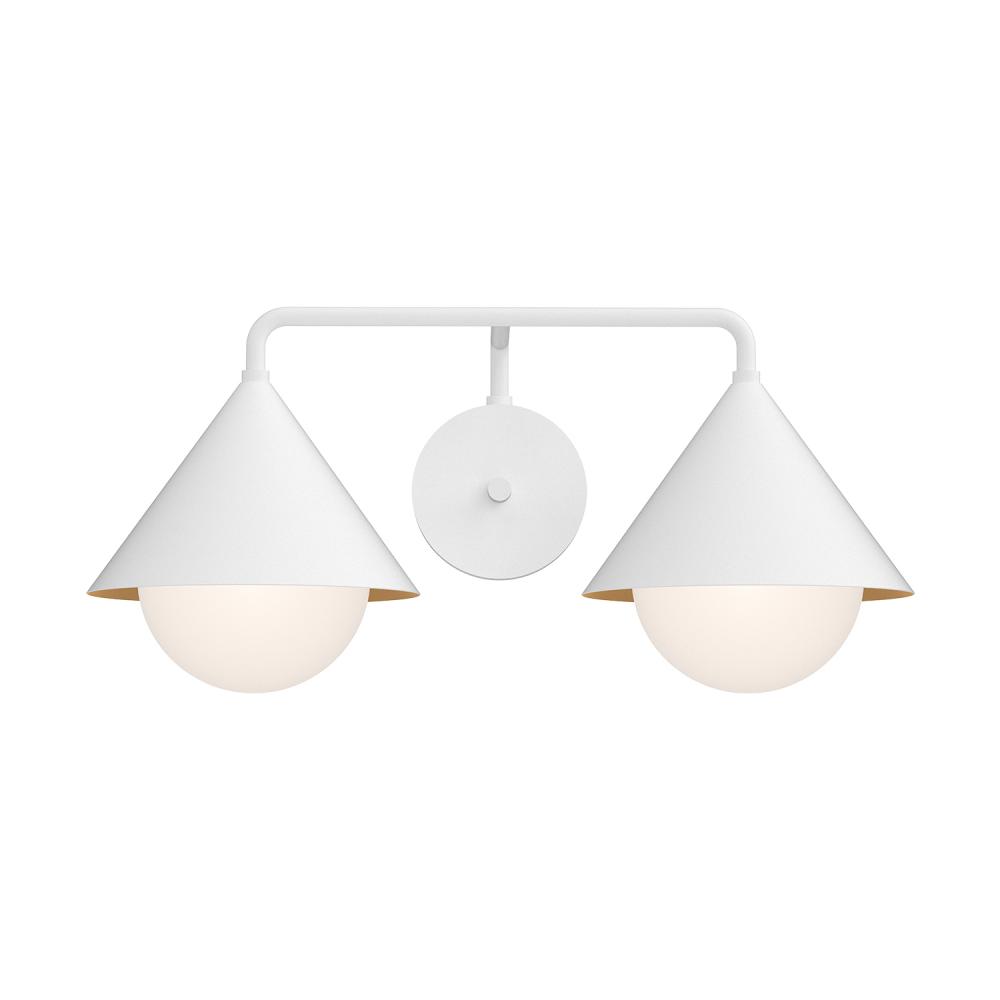 Remy 21-in White/Opal Glass 2 Lights Vanity