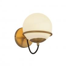 Alora Lighting WV458107AGOP - Alba 7-in Aged Brass/Opal Glass 1 Light Wall Vanity