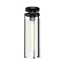 Alora Lighting FM536005MBWC - Belmont 5-in Clear Water Glass/Matte Black 1 Light Flush Mount
