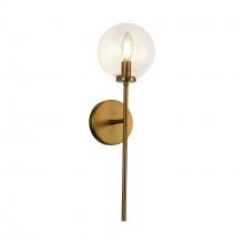 Alora Lighting WV549101AGCL - Cassia 1 Head Aged Brass/Clear Glass 1 Light Wall Vanity