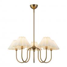 Alora Lighting CH610530BGFW - Rosemary 31-in Brushed Gold/Folded White Socket Chandelier