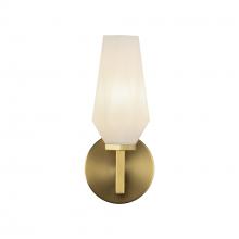 Alora Lighting WV424110BGOP - Krysta 10-in Brushed Gold/Opal Glass 1 Light Wall Vanity