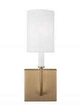 Visual Comfort & Co. Studio Collection 4167101-848 - modern farmhouse 1-light indoor dimmable bath vanity wall sconce in satin brass gold finis