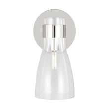 Visual Comfort & Co. Studio Collection AEV1001PN - Moritz mid-century modern 1-light indoor dimmable bath vanity wall sconce in polished nickel silver