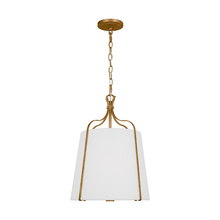 Visual Comfort & Co. Studio Collection AP1241ADB - Leander transitional 1-light indoor dimmable small hanging shade pendant in antique gild rustic gold