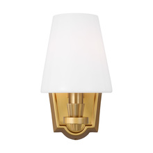 Visual Comfort & Co. Studio Collection AV1001BBS - Paisley transitional dimmable indoor 1-light vanity bath fixture in a burnished brass finish with mi