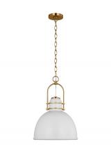 Visual Comfort & Co. Studio Collection CP1411BBSMWT - Upland Mid-Century 1-Light Indoor Dimmable Extra Large Pendant Ceiling Hanging Chandelier Light