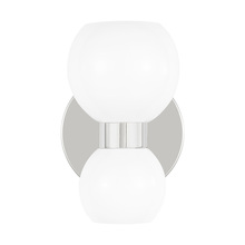 Visual Comfort & Co. Studio Collection KSW1022PNMG - Londyn modern indoor dimmable single sconce wall fixture in a polished nickel finish with milk white