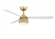 Fanimation FP6837BSMW - Paget 52 inch Indoor/Outdoor Ceiling Fan with Matte White Blades and LED Light Kit