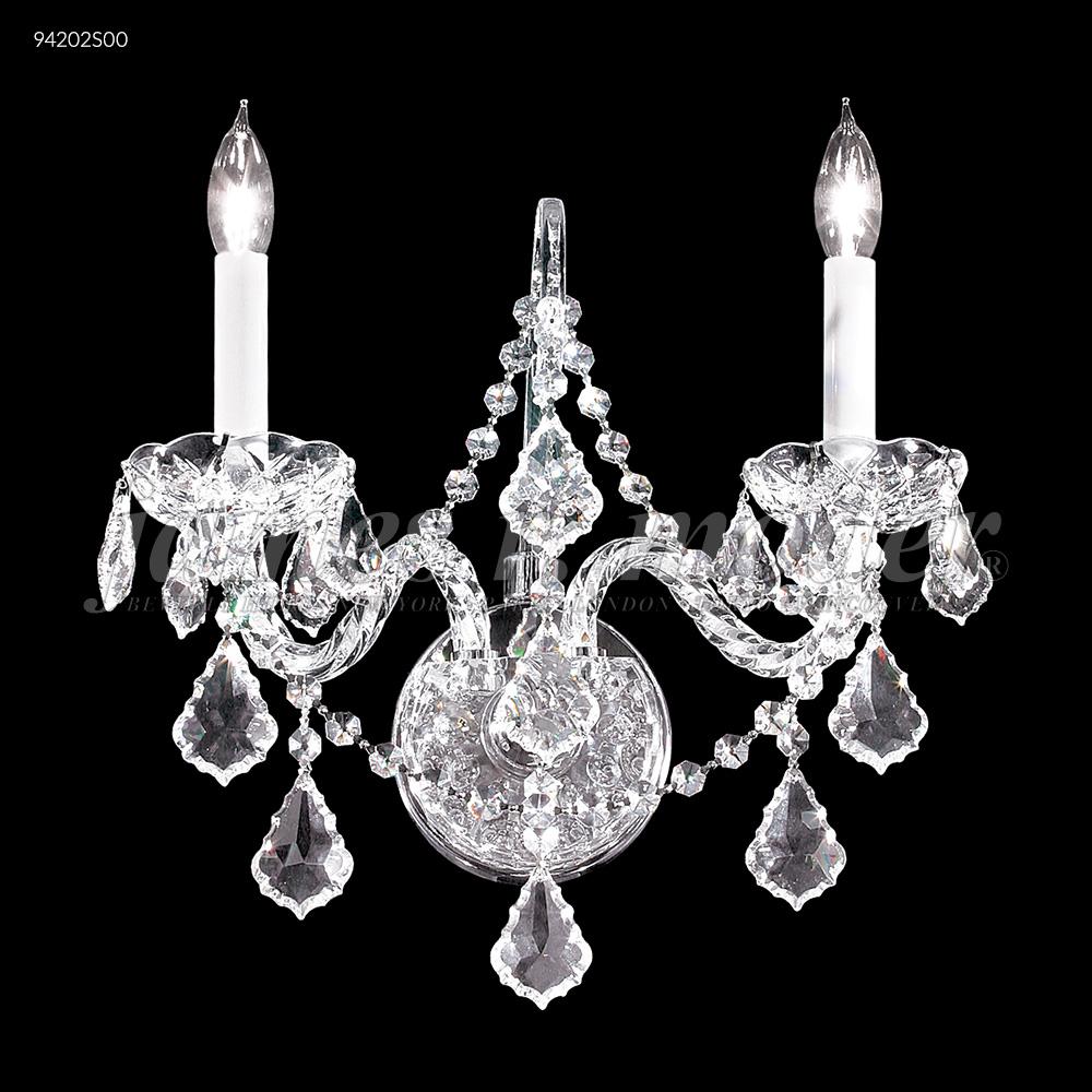 Vienna Glass Arm 2 Arm Wall Sconce