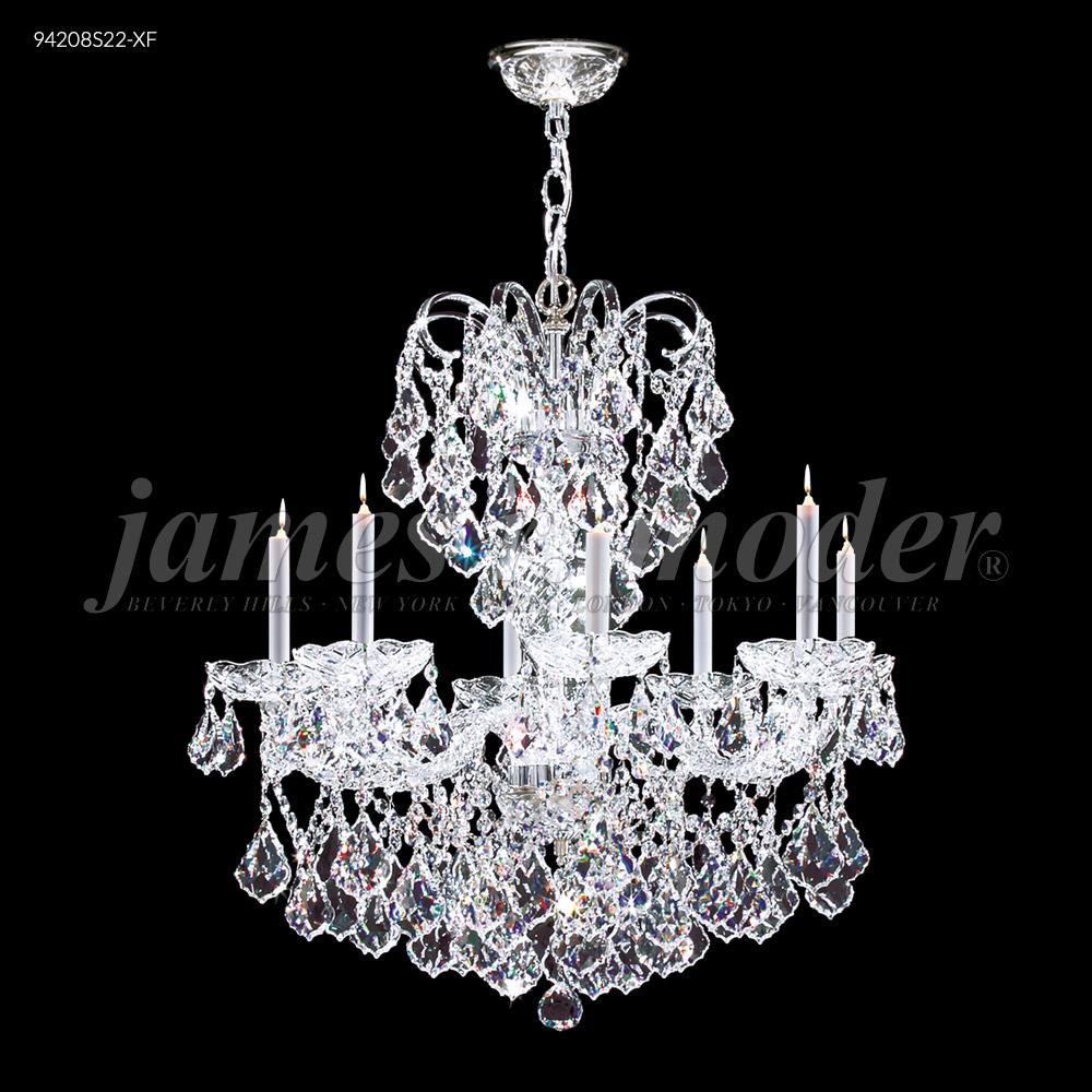 Vienna 8 Glass Arm Chandelier