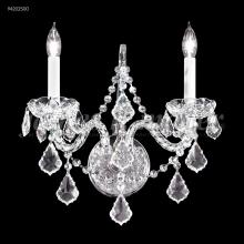 James R Moder 94202S00 - Vienna Glass Arm 2 Arm Wall Sconce