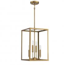 Savoy House Meridian M30008NB - 4-Light Pendant in Natural Brass