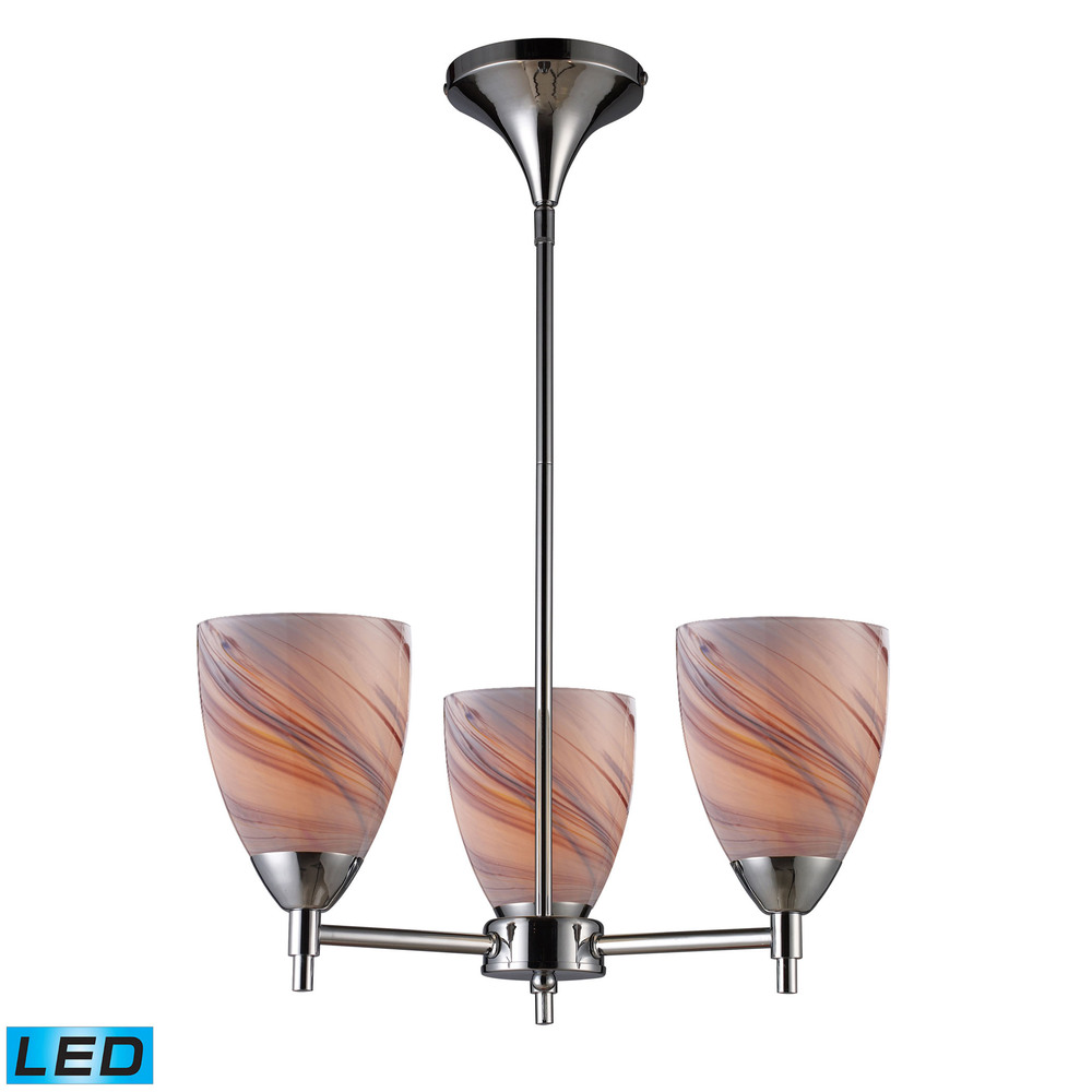 Celina 3 Light LED Chandelier In Polished Chrome