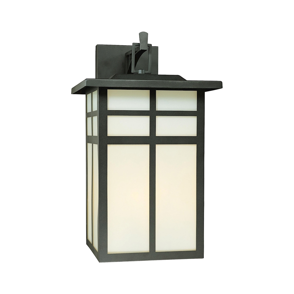 Thomas - Mission 19'' High 3-Light Outdoor Sconce - Black