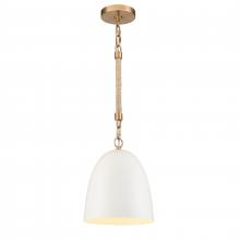 ELK Home 47811/1 - Downington 8.75'' Wide 1-Light Mini Pendant - Brushed Brass with Matte White