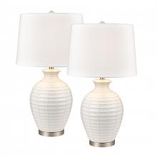 ELK Home S0019-9472/S2 - Junia 28'' High 1-Light Table Lamp - Set of 2 White