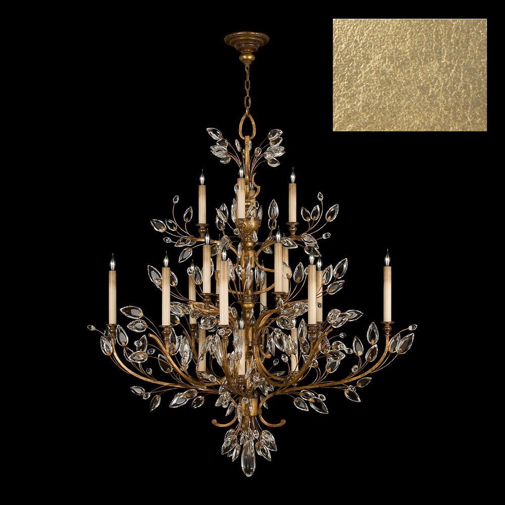 Crystal Laurel 45"W Round Chandelier