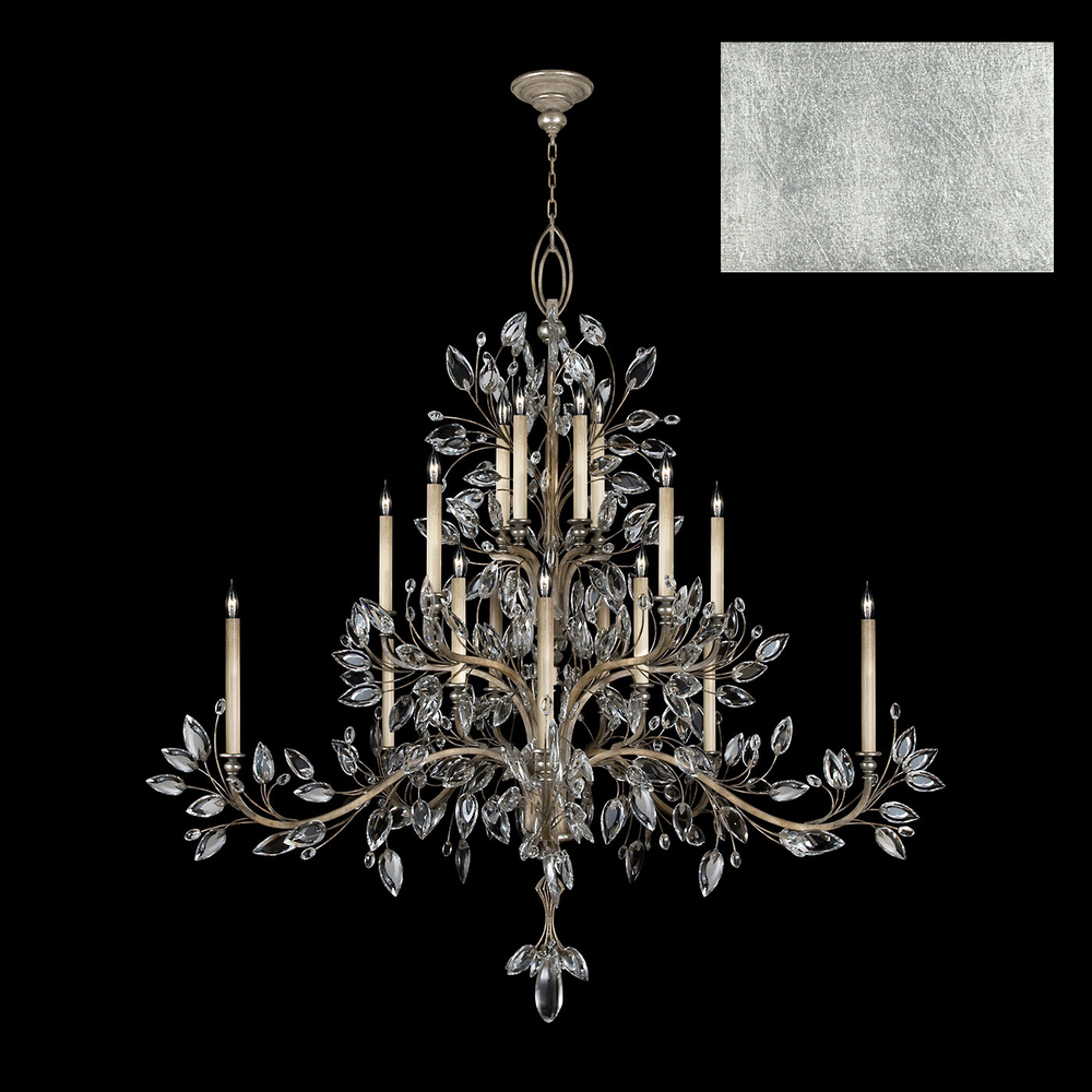 Crystal Laurel 75"W Round Chandelier