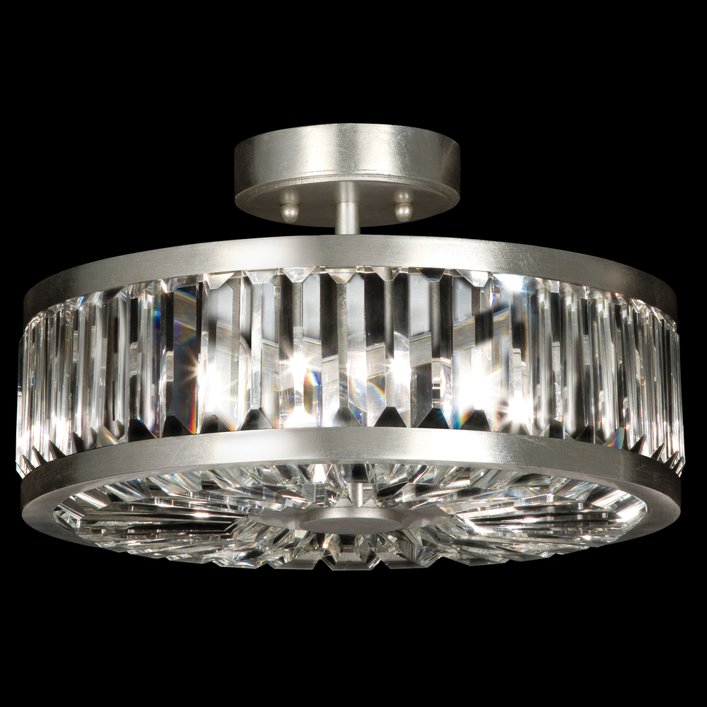 Crystal Enchantment 16"W Round Semi-Flush Mount